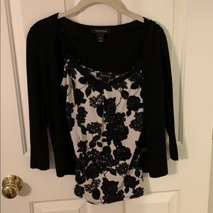 White House Black Market Cardigan Sweater & Tank